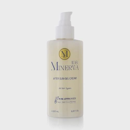 Minerva108 Cosmetics Vegan After Sun Gel Cream, Cooling Soothing Body Care (200 ml)