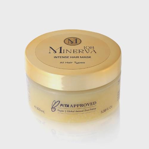 Minerva108 Intense Hair Mask, Lavender Deep Conditioning Repair (Vegan, PETA-Approved) (100 ml / 200 ml)