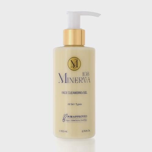 Minerva108 Vegan Botanical Face Cleansing Gel, All Skin Types (200 ml)