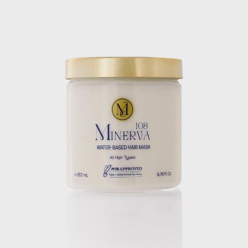 Minerva108 Water-Based Hair Mask, Vegan Lightweight Hydration (100 ml / 200 ml)