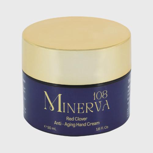 Minerva108 Red Clover Anti-Aging Hand Cream, Vegan Moisturizer (50 ml)
