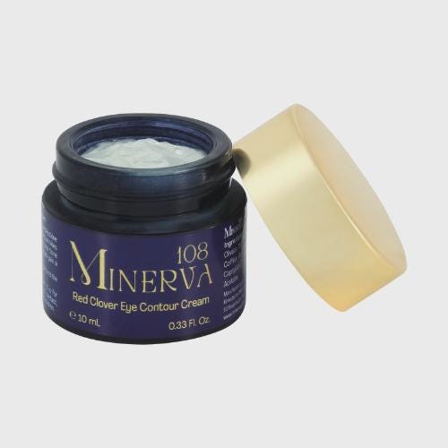Minerva108 Red Clover Eye Contour Cream, Anti-Wrinkle, Vegan, Cruelty-Free (10 ml)