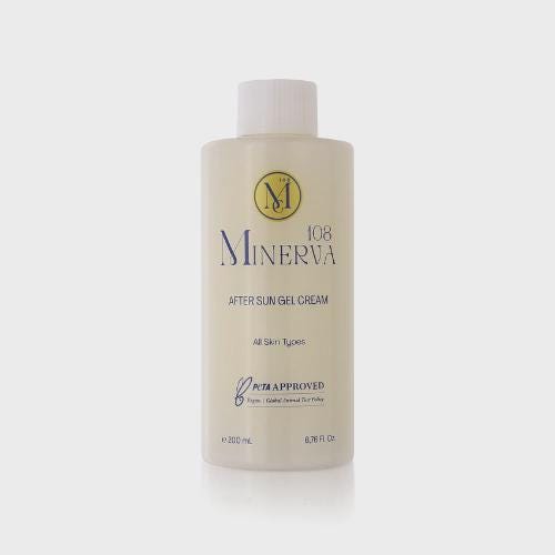 Minerva108 Cosmetics Vegan After Sun Gel Cream, Cooling Soothing Body Care (200 ml)