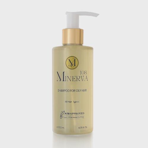 Minerva108 Jasmine Balancing Shampoo for Oily Hair, Vegan Clarifying (200 ml)