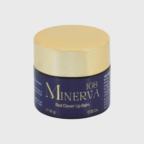 Minerva108 Red Clover Lip Balm, Vegan Plumping, Black Pepper Cinnamon (10 ml)
