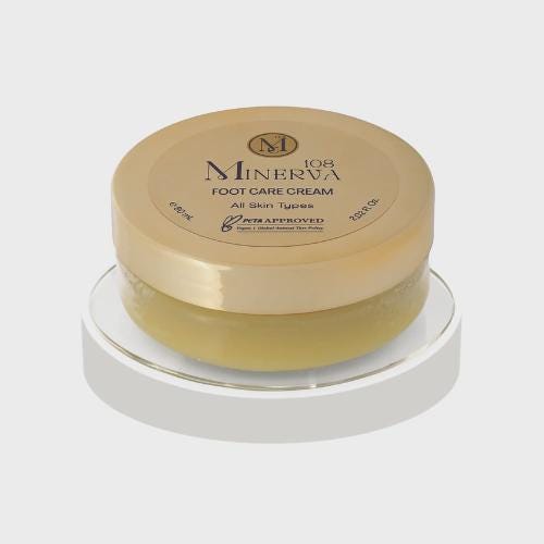 Minerva108 Intensive Foot Care Cream, Vegan Cracked Heel Repair (60 ml)