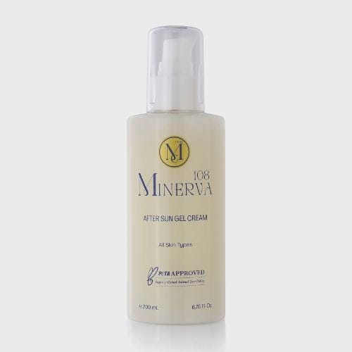 Minerva108 Cosmetics Vegan After Sun Gel Cream, Cooling Soothing Body Care (200 ml)