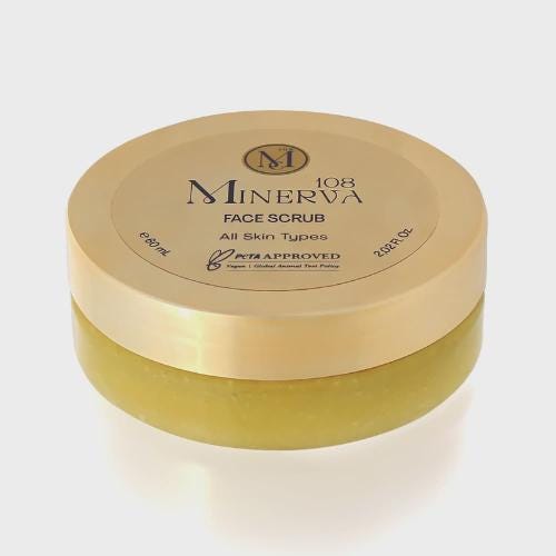 Minerva108 Vegan Face Scrub, Gentle Botanical Polish (60 ml)