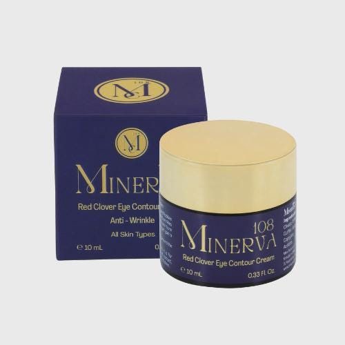 Minerva108 Red Clover Eye Contour Cream, Anti-Wrinkle, Vegan, Cruelty-Free (10 ml)