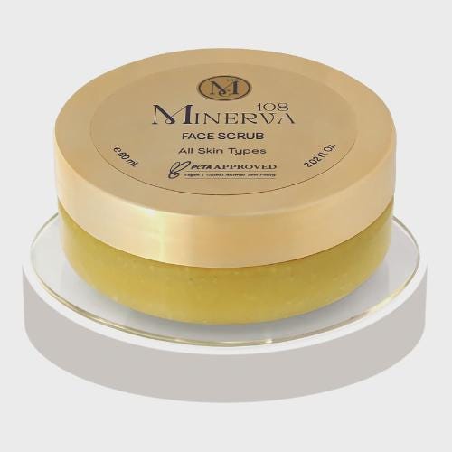 Minerva108 Yüz Peelingi, Vegan Nazik Bitkisel Bakım (60 ml)