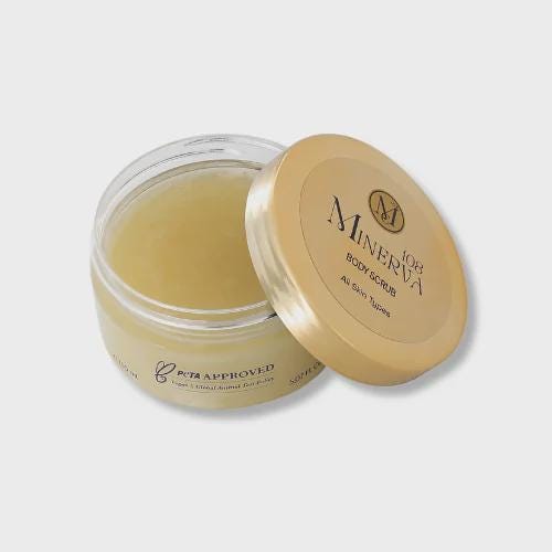 Minerva108 Vegan Body Scrub, Smoothing Hydrating Polish, Natural Cruelty-Free Body Care (150 ml / 350 ml)