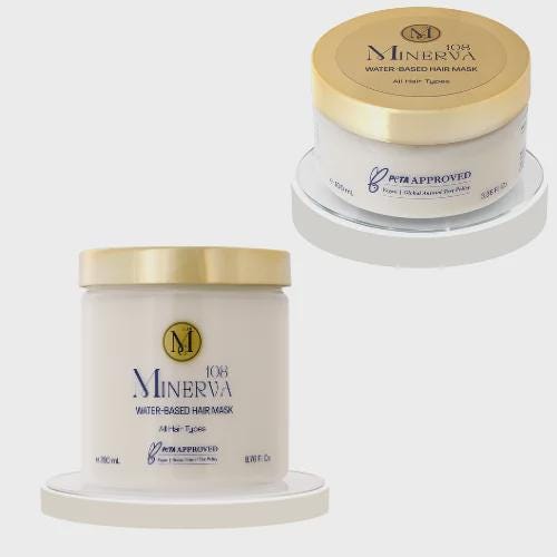 Minerva108 Water-Based Hair Mask, Vegan Lightweight Hydration (100 ml / 200 ml)