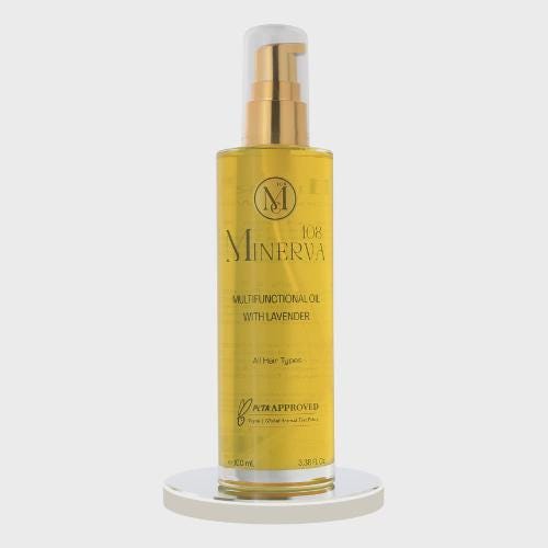 Minerva108 Lavender Multi Oil, Nourishing Hair Face Body, Vegan PETA Approved (100 ml)