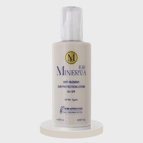Minerva108 Sonnenschutzlotion gegen Pigmentflecken SPF 50+, vegan (200 ml)