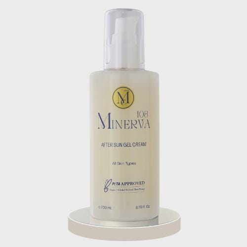 Minerva108 Cosmetics Vegan After Sun Gel Cream, Cooling Soothing Body Care (200 ml)