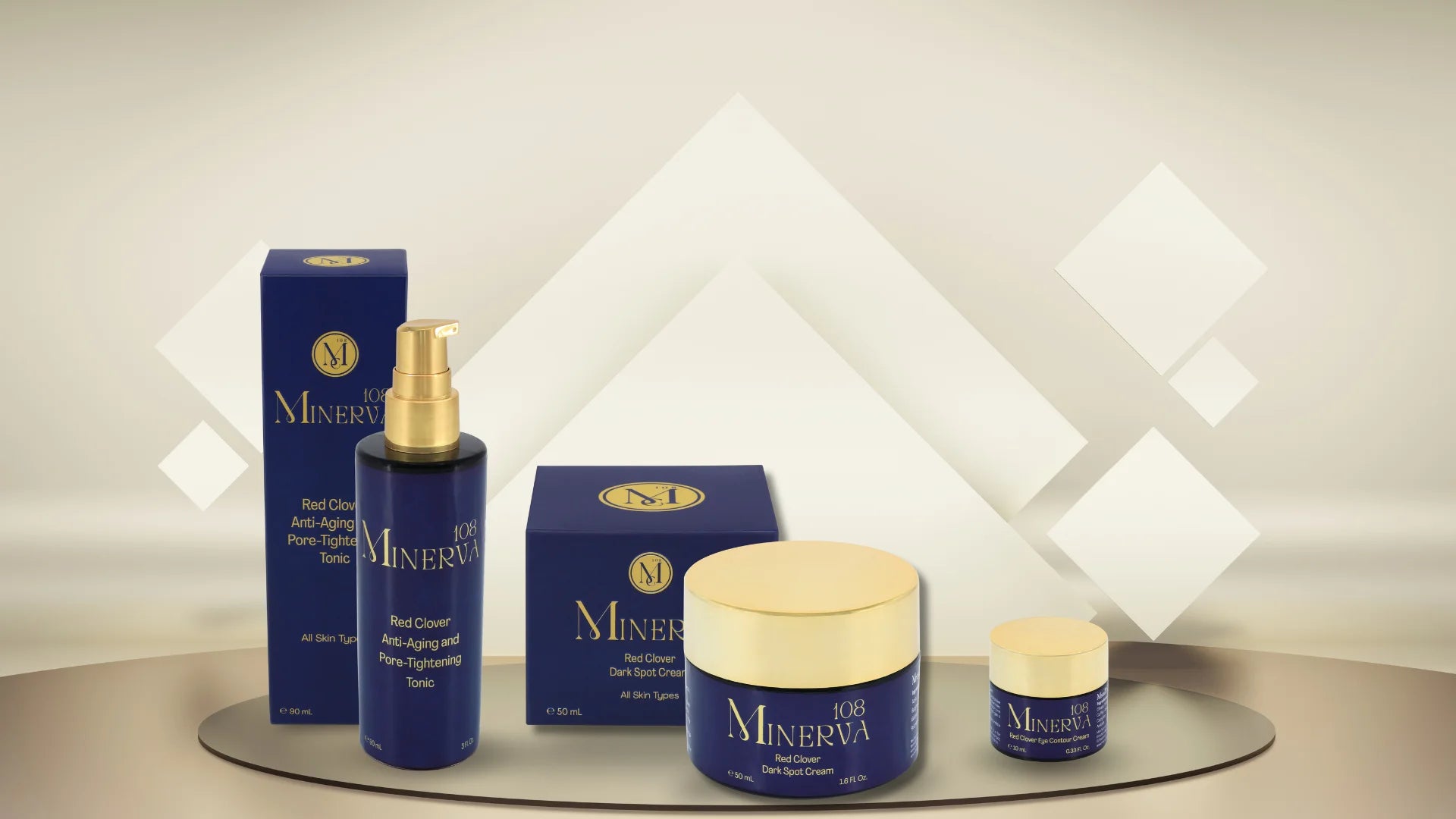 Minerva108 Cosmetics vegan skincare hero banner